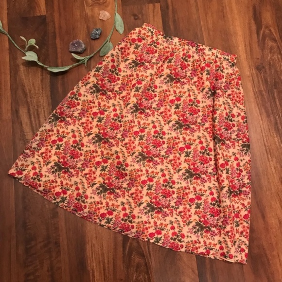 Additions Dresses & Skirts - 🍂 Additions | Peach Colored Floral Midi Skirt